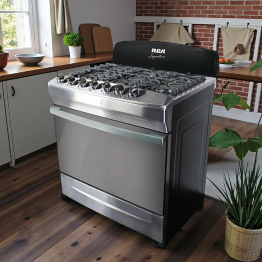 Estufa A Gas Rca de 30" / 6 Quemadores / Acero Inox