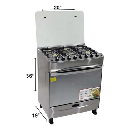 Estufa A Gas Premier 30" / 6 Quem / Acero Inox