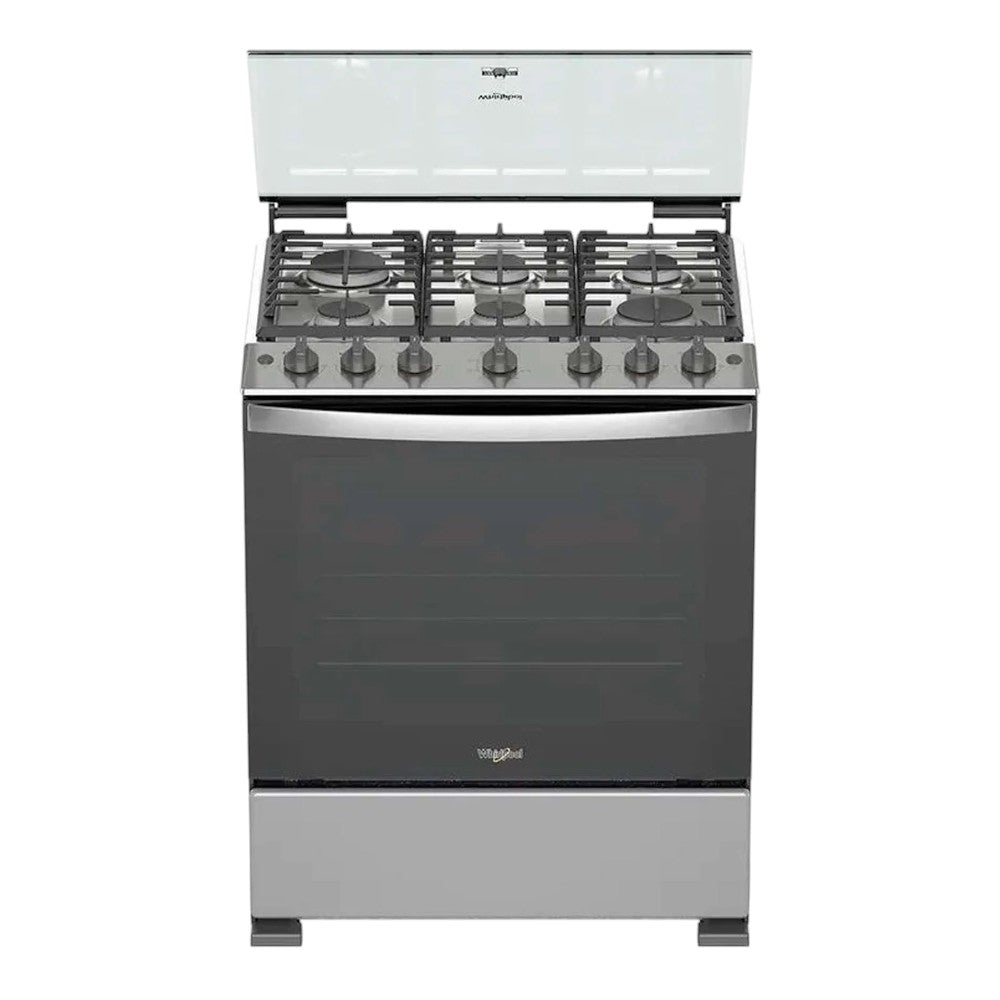 Estufa A Gas Whirlpool 30" / 6 Quemadores / Acero Inoxidable