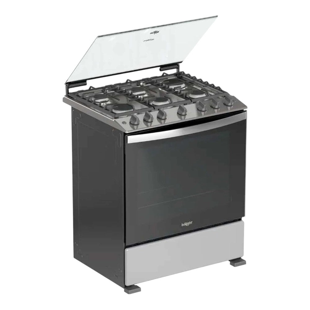 Estufa A Gas Whirlpool 30" / 6 Quemadores / Acero Inoxidable