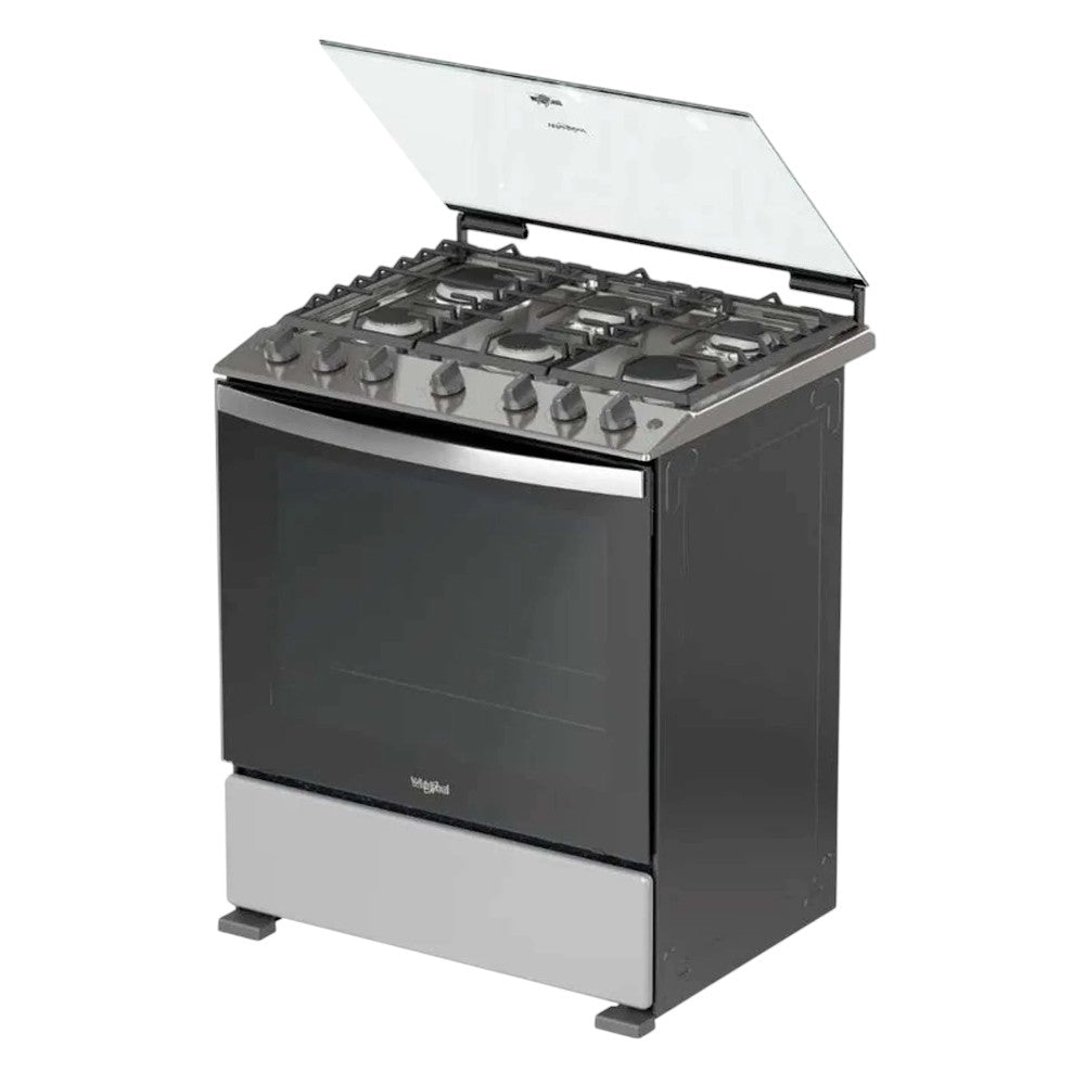 Estufa A Gas Whirlpool 30" / 6 Quemadores / Acero Inoxidable