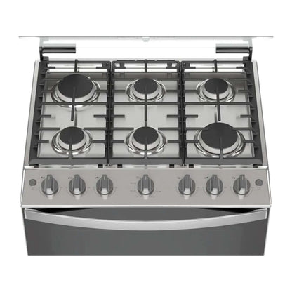 Estufa A Gas Whirlpool 30" / 6 Quemadores / Acero Inoxidable