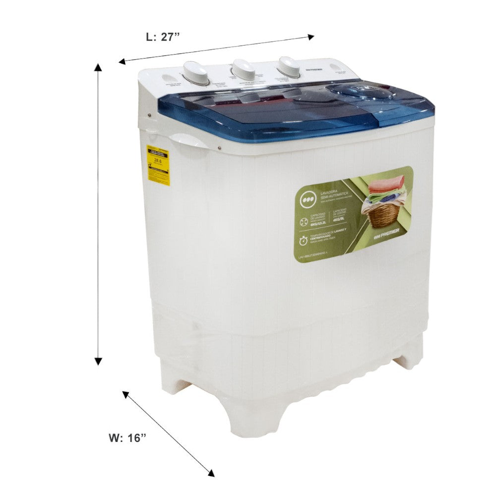 Lavadora Premier Semi-Automática de 6Kg