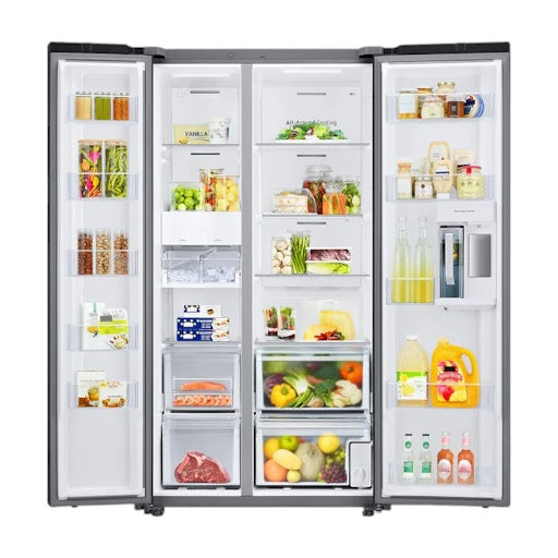 Refrigerador Samsung SbS 23pc / Con Dispensador Inverter Blu/Wht