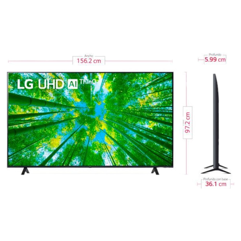 Televisor LG Led 70" Smart 4K / 70UQ8050PSB.AWP