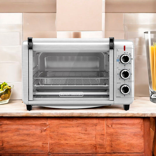 Horno Con Freidora de Aire Black & Decker / Gris