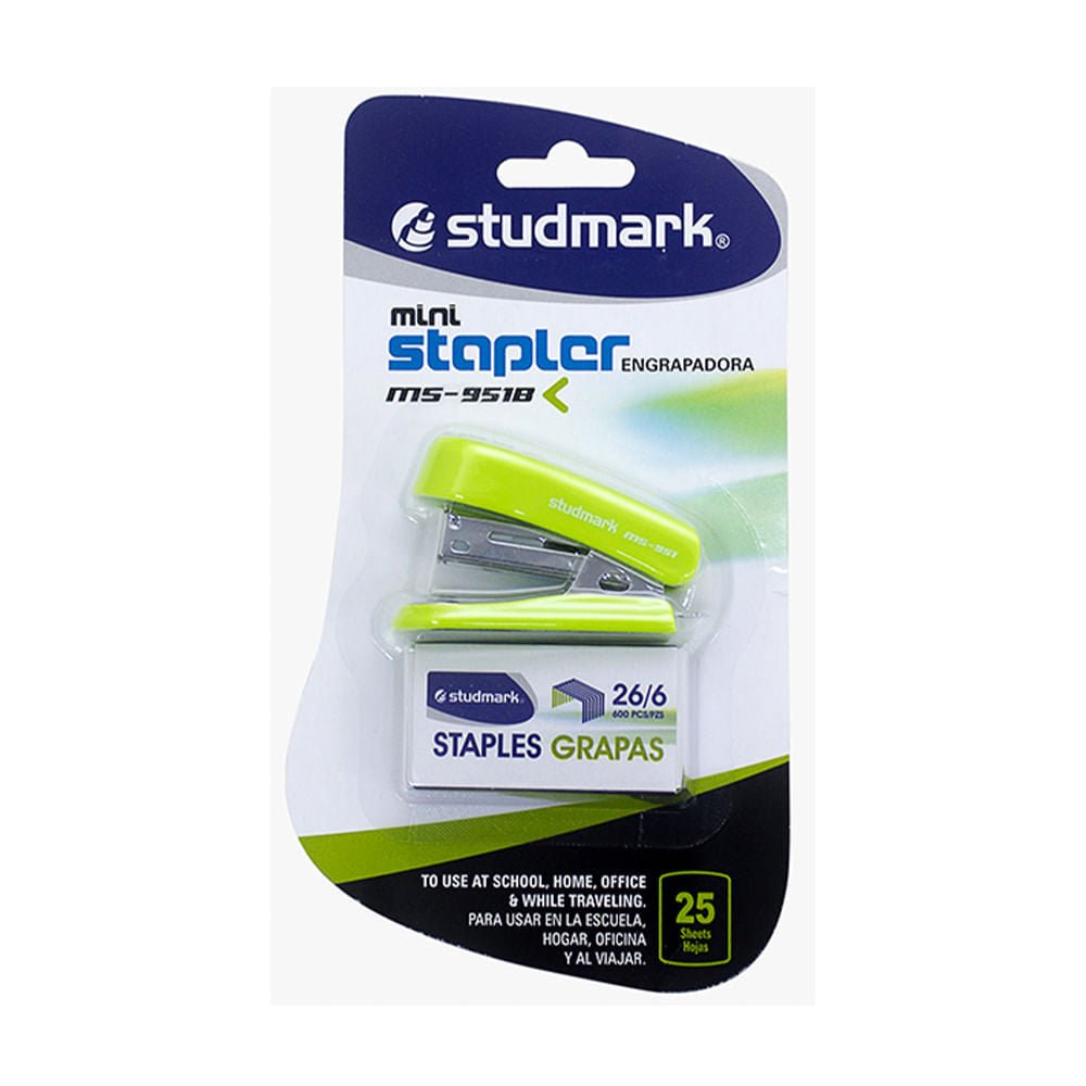 Engrapadora Mini de Metal Studmark Con Grapas - Surtido