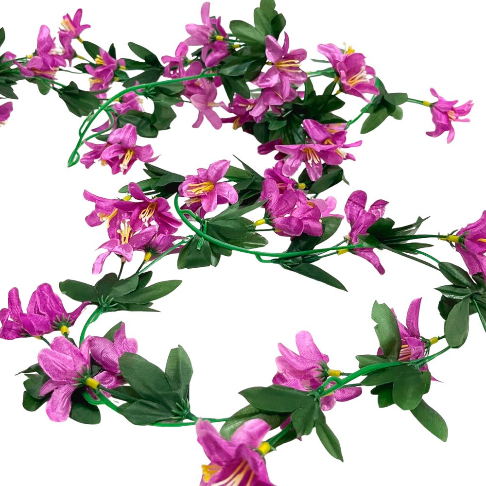 Enredadera decorativa Home Elegance con flores coloridas de 230 cm.