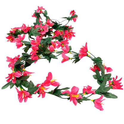 Enredadera decorativa Home Elegance con flores coloridas de 230 cm.
