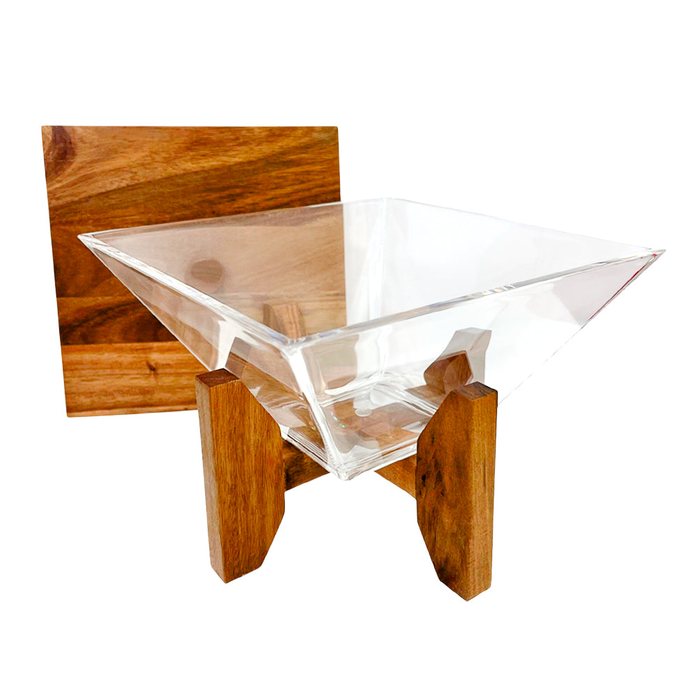 Ensaladera acrílica con base Home Elegance S18990