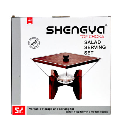 Ensaladera acrílica con base Home Elegance S18990