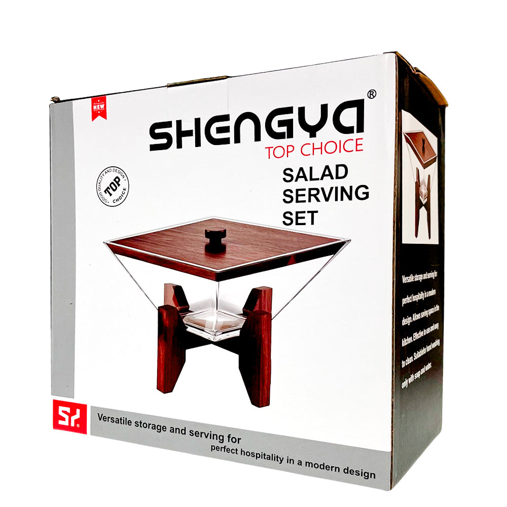 Ensaladera acrílica con base Home Elegance S18990