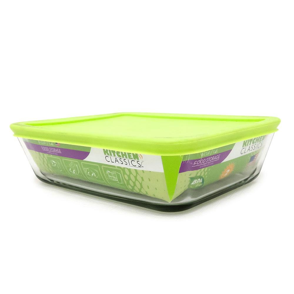 Envase de Vidrio Kitchen Classics Rectangular Con Tapa