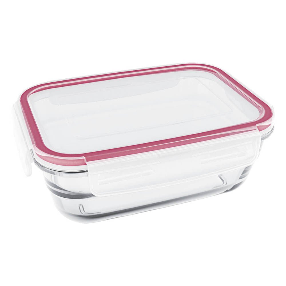Envase de Vidrio Nadir Facilita Rectangular Con Tapa 850 ml