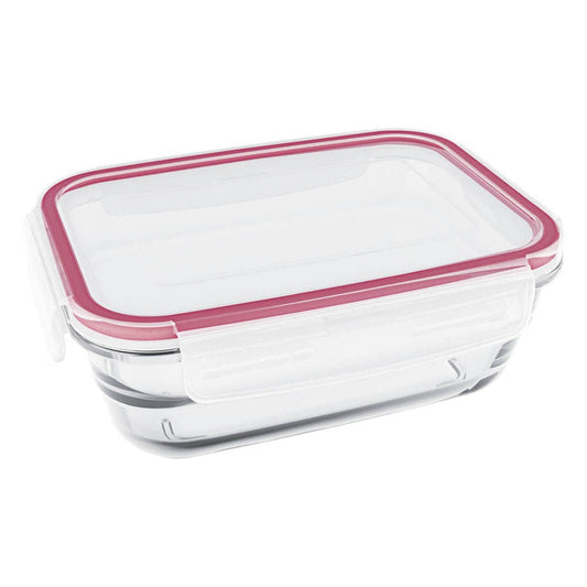 Envase de Vidrio Nadir Facilita Rectangular Con Tapa 850 ml