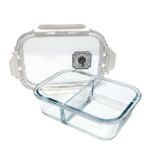 Envase De Vidrio Rectangular 2/División - Home Elegance - Home Elengace - Titan.com.pa - 2100000753482