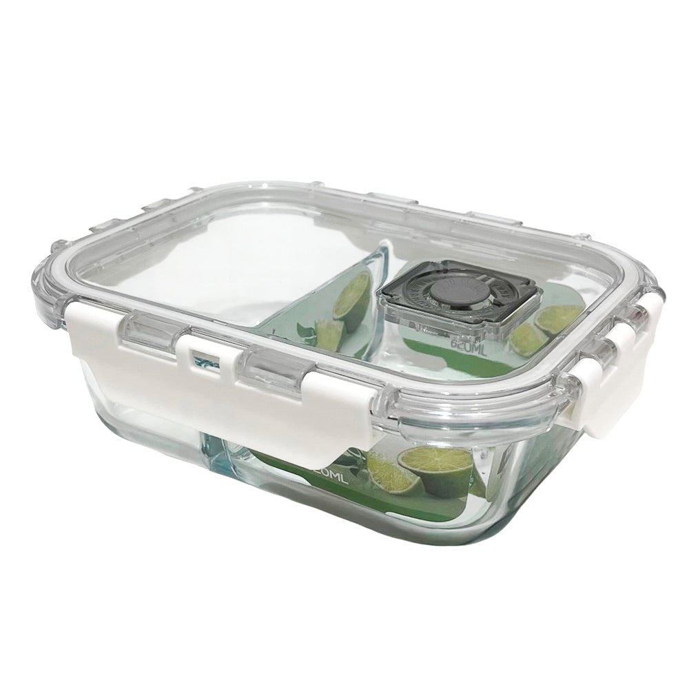 Envase De Vidrio Rectangular 2/División - Home Elegance - Home Elengace - Titan.com.pa - 2100000753482