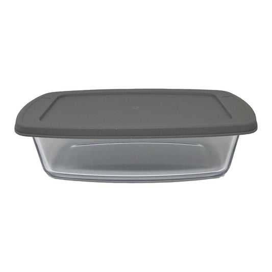 Envase de Vidrio Wells Rectangular Con Tapa 1.8 L