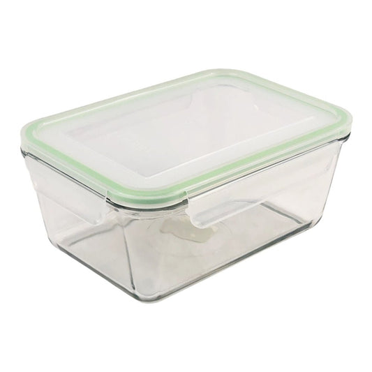 Envase Jc Sales Vidrio Rectangular con Tapa 1700 ml