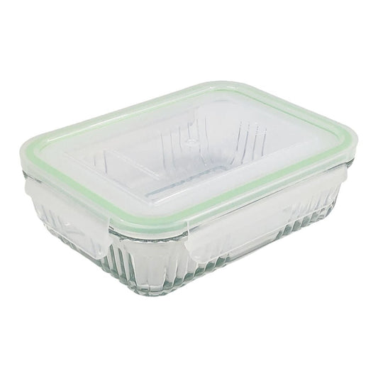 Envase Jc Sales Vidrio Rectangular con Tapa 740 ml