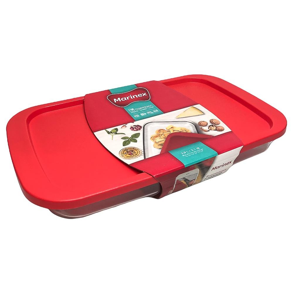 Envase Marinex Rectangular Con Tapa 2.9 L