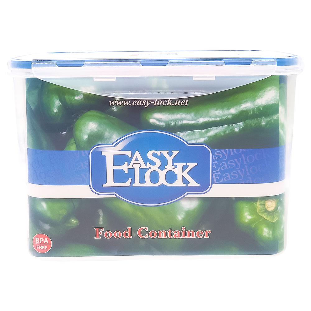 Envase Plástico Con tapa Easy Lock Cuadrado 4250 ml
