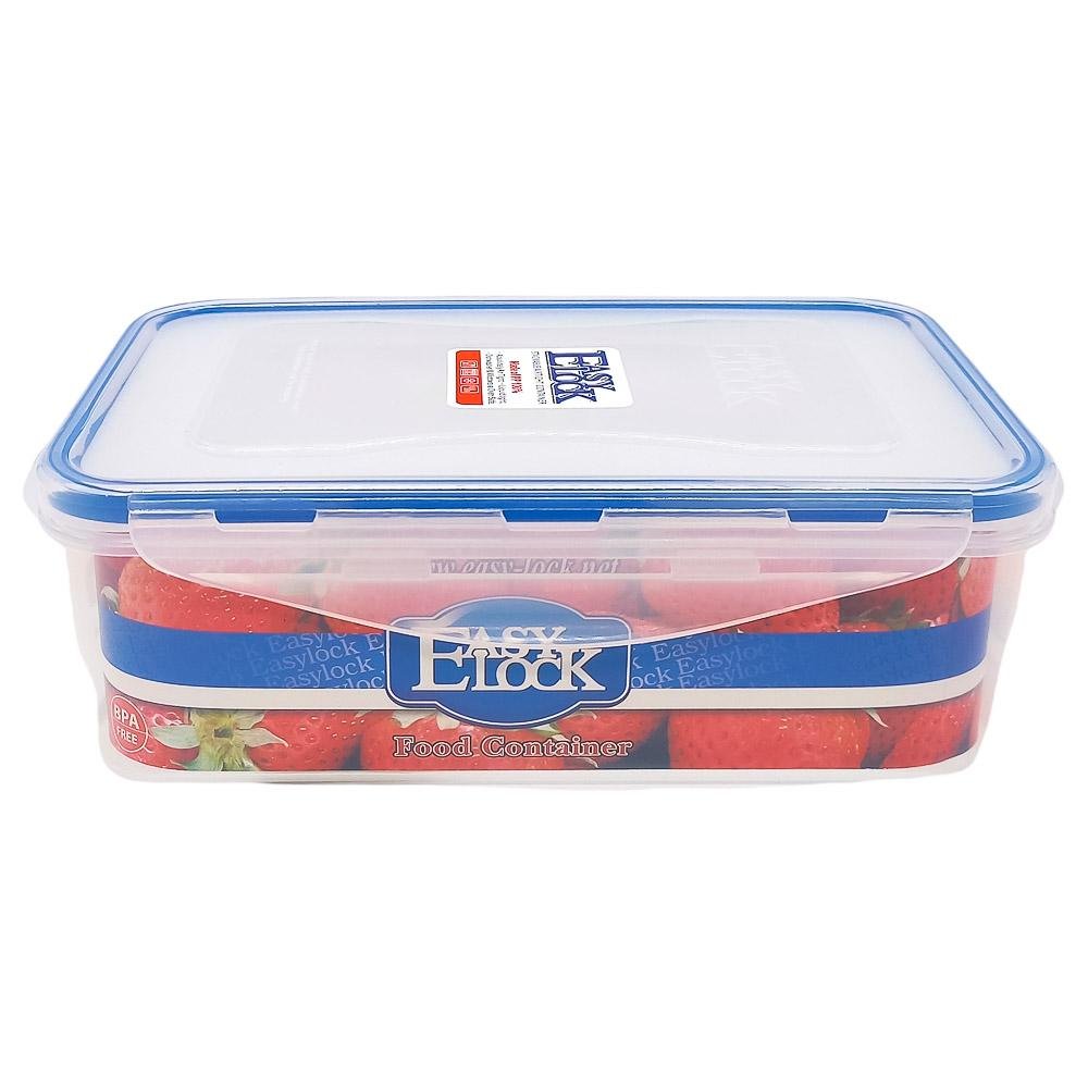 Envase Plástico Con Tapa Easy Lock Rectangular 1150 ml