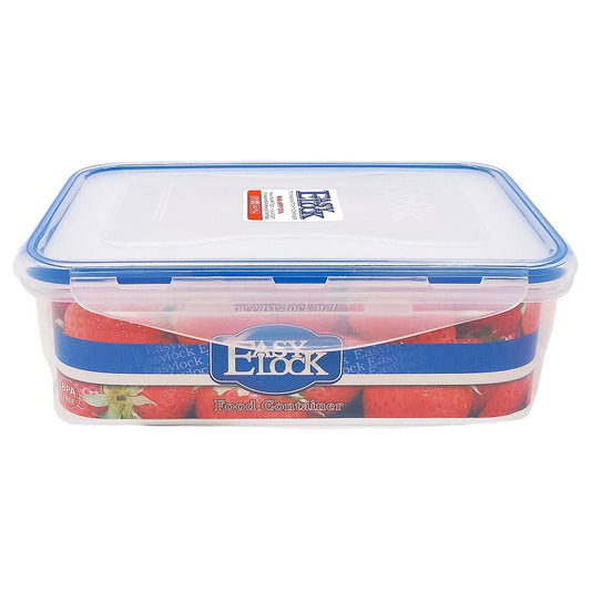 Envase Plástico Con Tapa Easy Lock Rectangular 1150 ml