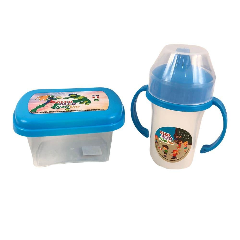 Envase Plástico Con Vaso Plasti Oled 2 Piezas - Surtido