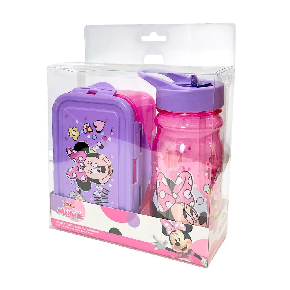 Envase Plástico de 600 Ml Minnie Mouse Con Botella - Minnie Mouse - Titan.com.pa - 7450122086421
