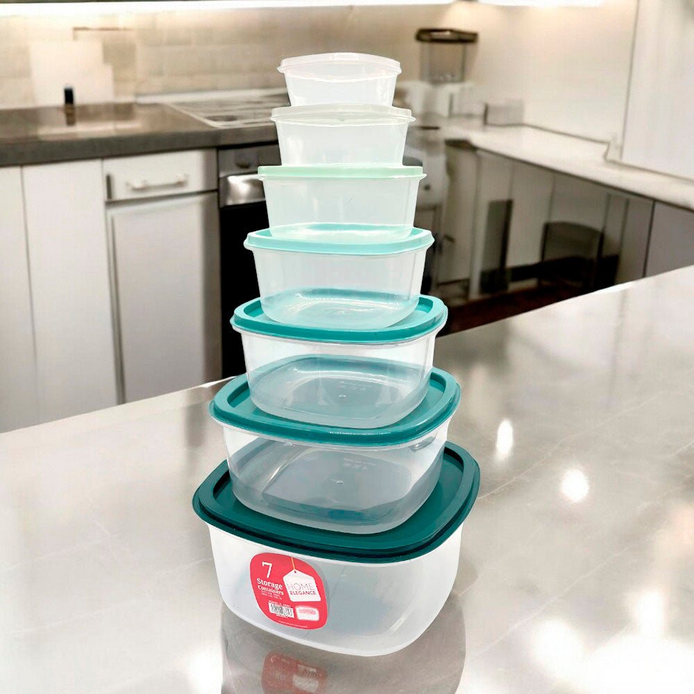 Envases Plástico Home Elegance / Cuadrado / Set 7 Piezas / Surtidas - Home Elegance - Titan.com.pa - 2100000987627