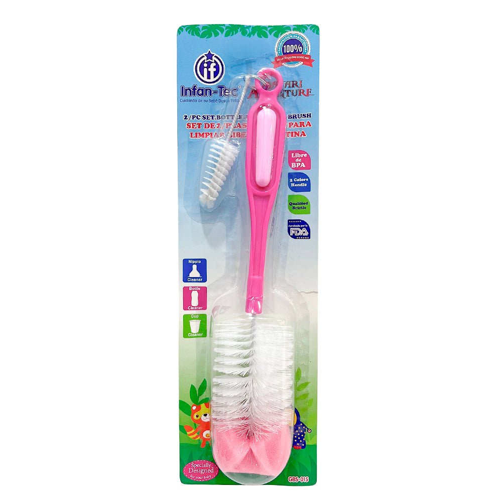 Escobilla Infan-Tec Para Limpieza de Mamadera / Set 2 Piezas - Infan-Tec - Titan.com.pa - 7453003504779