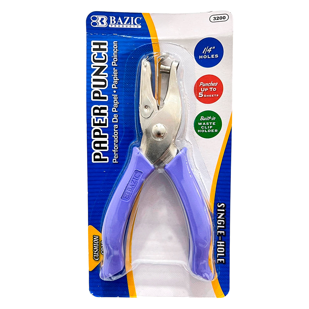 Abre Hueco Metálico Bazic / Premium de 1 Orificio - Surtido