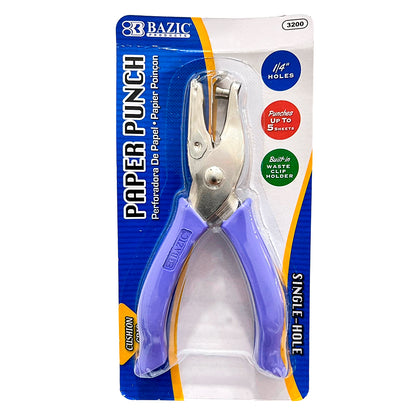 Abre Hueco Metálico Bazic / Premium de 1 Orificio - Surtido