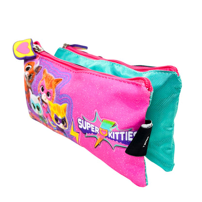 Cartuchera Escolar Disney / SuperKitties / 2 Bolsillos