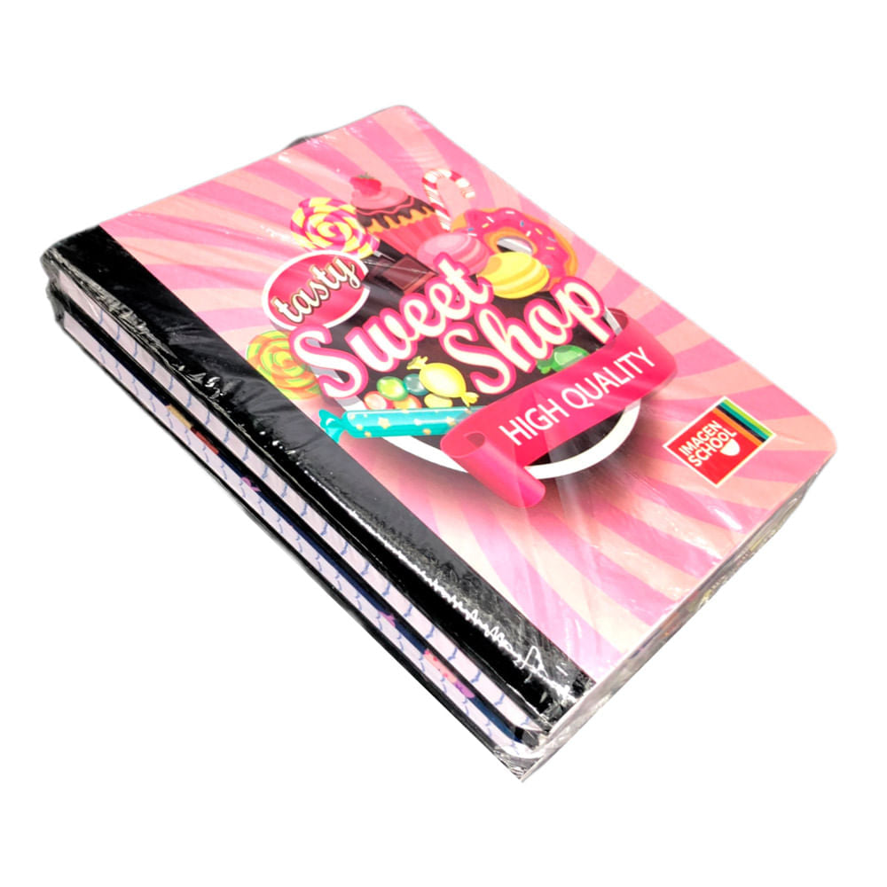 Cuaderno Cosido Pequeño Raya Ancha Imagen School Patterns de 200 Páginas 5 Piezas