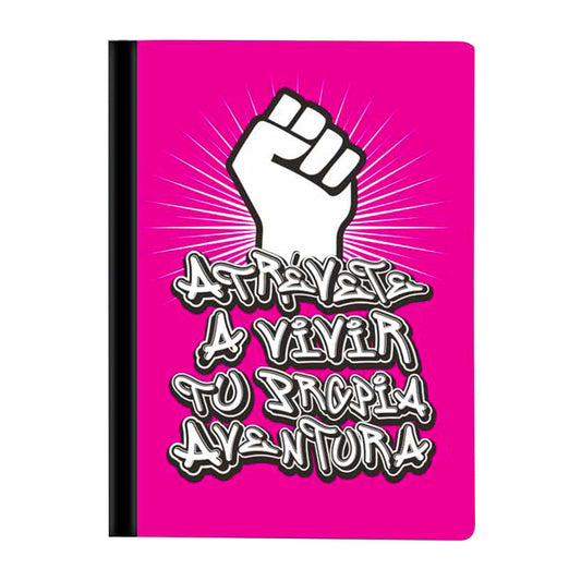 Cuaderno Cosido Mediano Raya Ancha Happy Mind de 200 Páginas