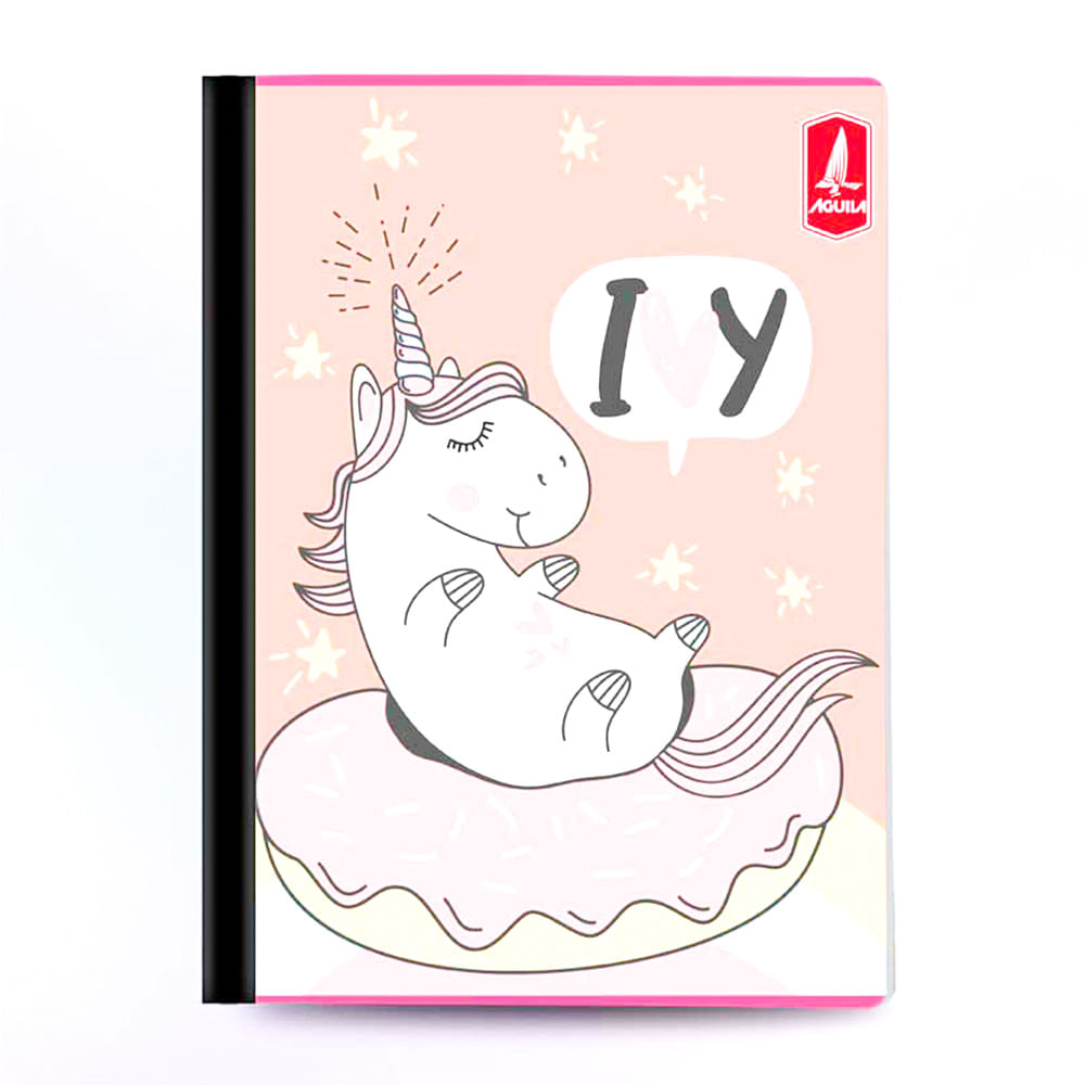 Cuaderno Cosido Mediano Doble Raya Águila Unicornio de 200 Páginas