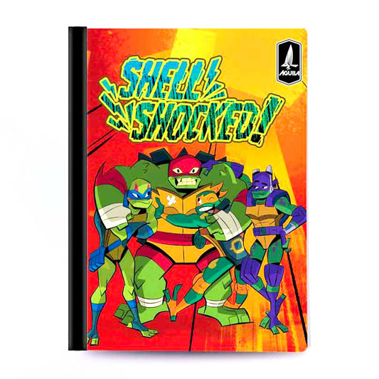 Cuaderno Cosido Mediano Raya Ancha Ninja Turtles de 200 Páginas