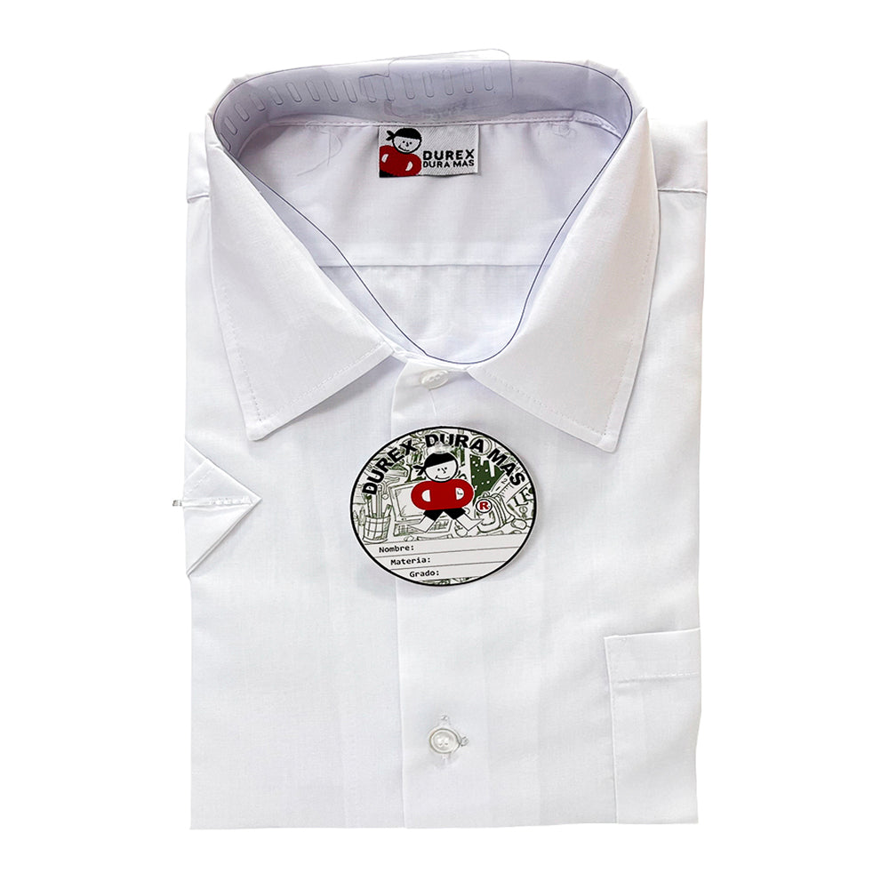 Camisa Blanca Escolar Durex / Manga Corta / Talla 14