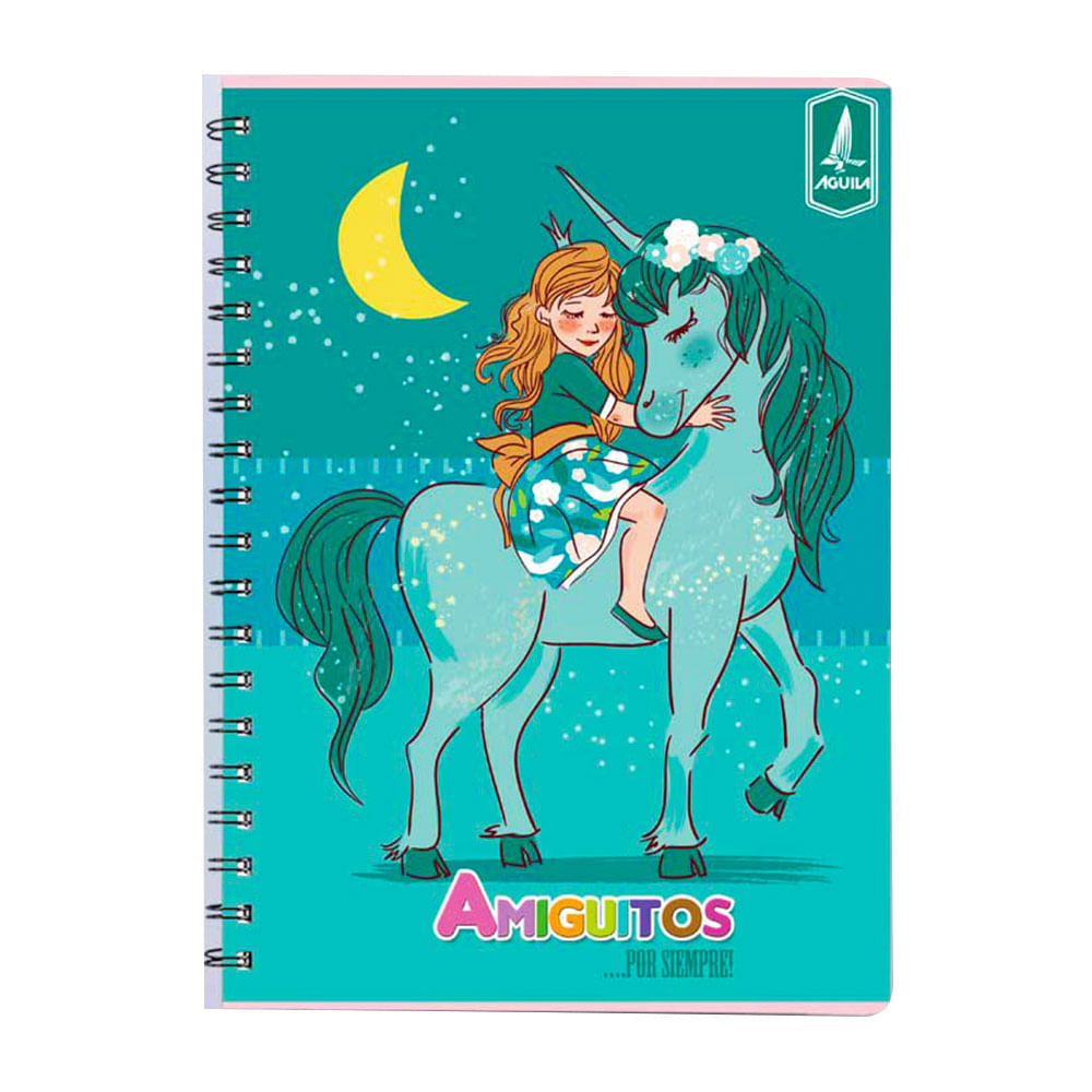 Cuaderno Con Espiral Doble 5 Materias Amiguitos de 300 Páginas