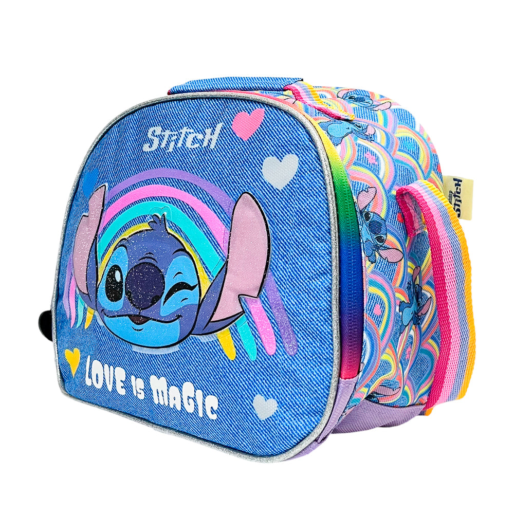 Lonchera Escolar Stitch / Sand Print con Accesorios