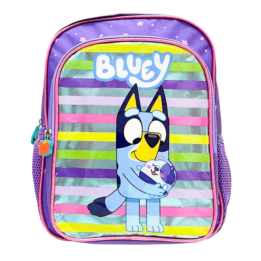 Mochila Escolar Bluey Metálica / Niña / 12"