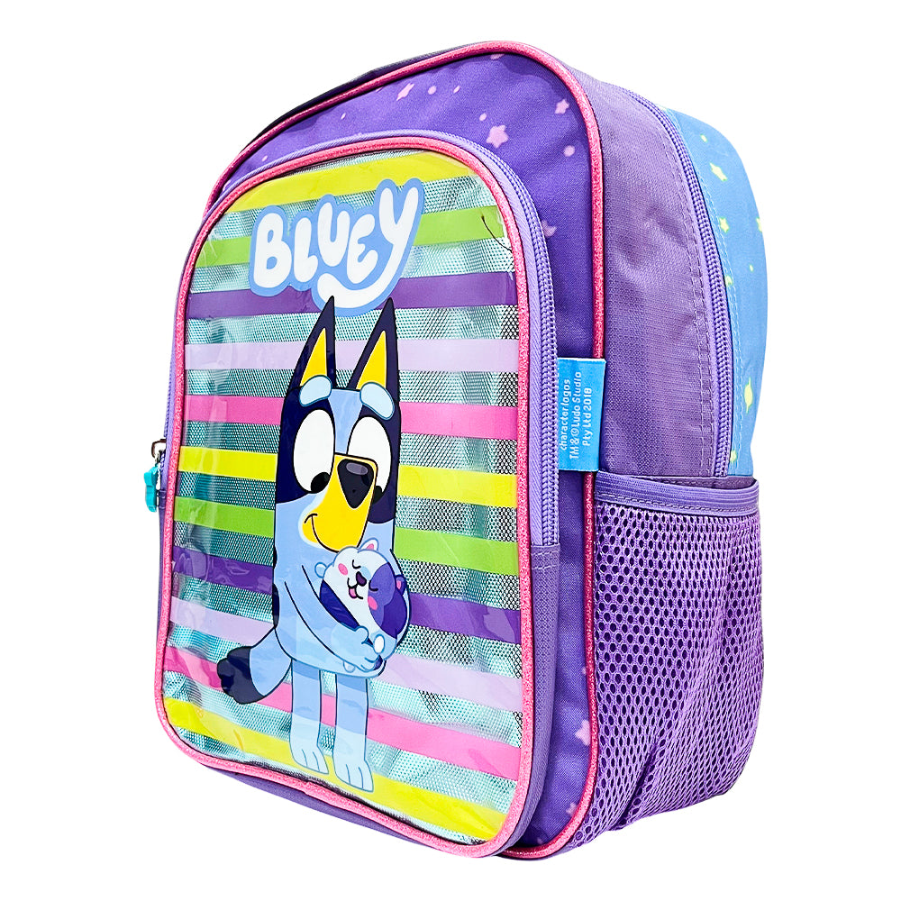 Mochila Escolar Bluey Metálica / Niña / 12"