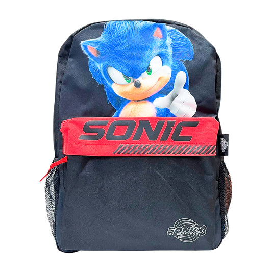 Mochila Escolar Sonic Black/Red – The Sonic 3 / 17”