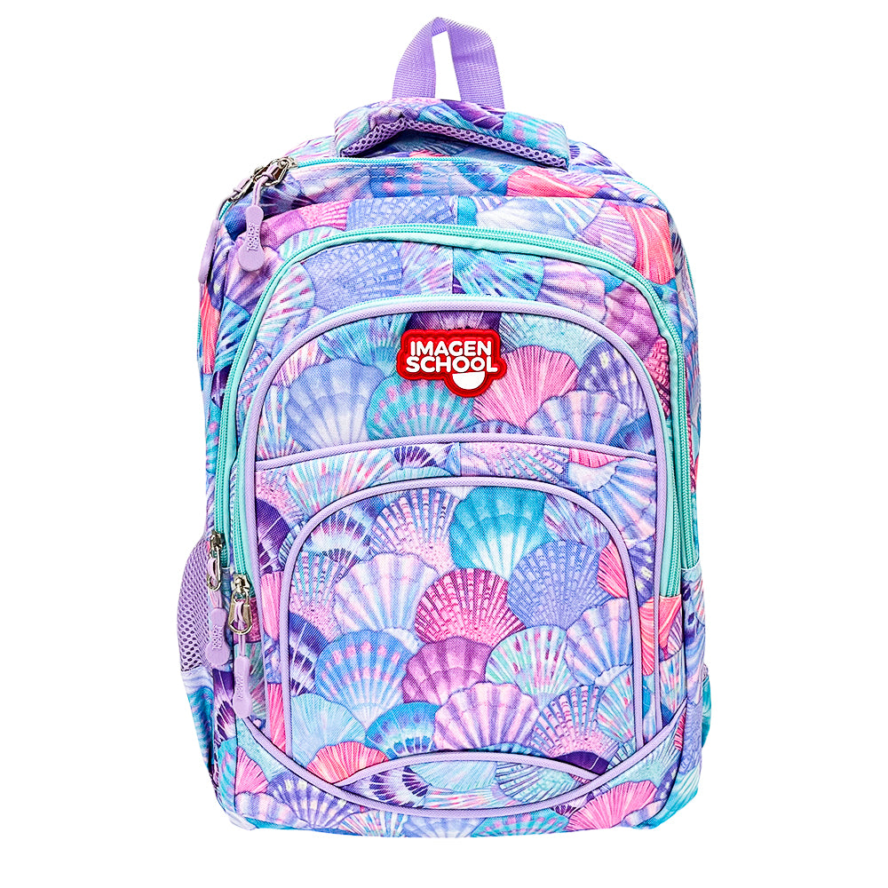 Mochila Escolar 17" Imagen School / Estampada Coral / Niña / Surtido