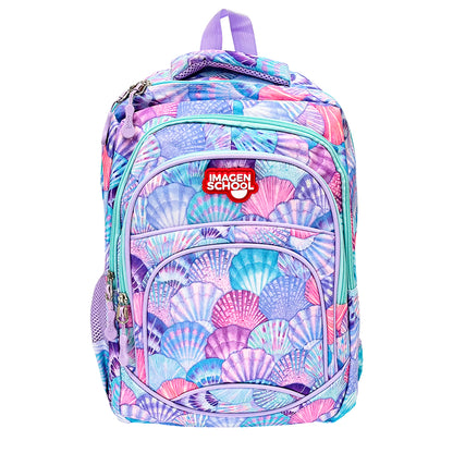 Mochila Escolar 17" Imagen School / Estampada Coral / Niña / Surtido