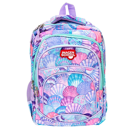 Mochila Escolar 17" Imagen School / Estampada Coral / Niña / Surtido