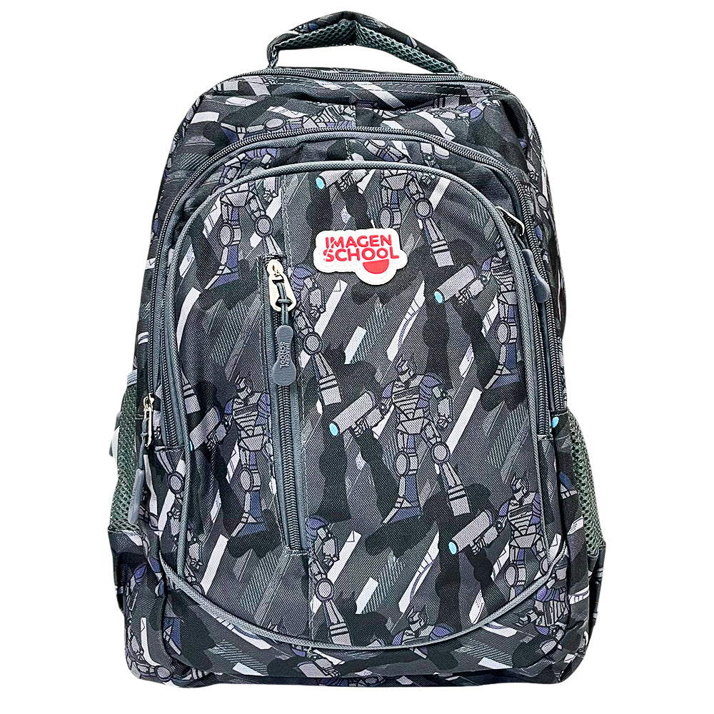 Mochila Escolar 17" Imagen School / Estampado Oscuro / Niño / Surtido
