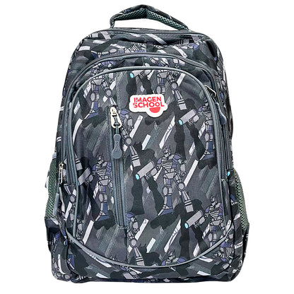 Mochila Escolar 17" Imagen School / Estampado Oscuro / Niño / Surtido